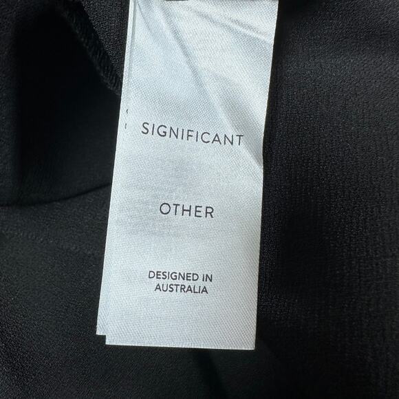 Significant Other NWT Ezra Maxi Dress Black Size 10 Open Back Twist Front Gown - Picture 8 of 12